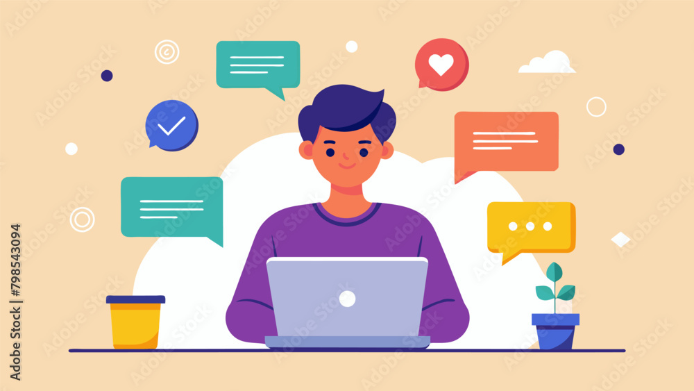 Poster a person browsing through online forums and message boards seeking advice and support from others wh