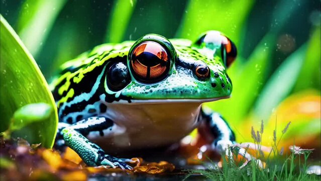 frog in tropical forest