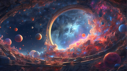 earth in space Cosmic Kaleidoscope Exploring Infinity