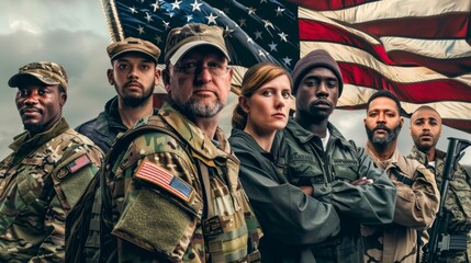 Valiant Defenders: The Faces of American Service Members. Generative ai