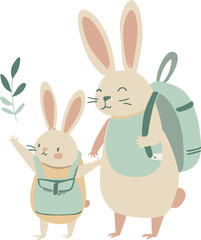 Bunny Siblings' School Day