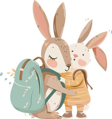 Bunny Siblings' School Day