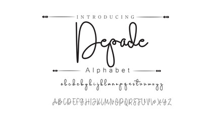 Depade Signature Font Calligraphy Logotype Script Brush Font Type Font lettering handwritten