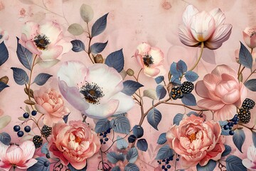 Beautiful floral patterns seamless design