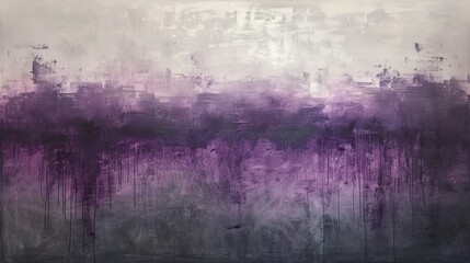 A mesmerizing abstract painting, featuring rich purple drips on a textured canvas, perfect for a modern artistic statement.