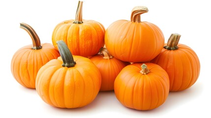 pumpkins on a white background, Pumpkins isolated on white with clipping path ai generated 