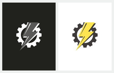 Flash Light Bolt Electric Heat Stamp for Electrical Automotive Workshop Logo Design