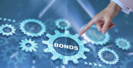 BONDS. Stock Market Finance concept. Investing in business