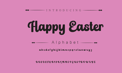 Happy Easter Signature Font Calligraphy Logotype Script Brush Font Type Font lettering handwritten