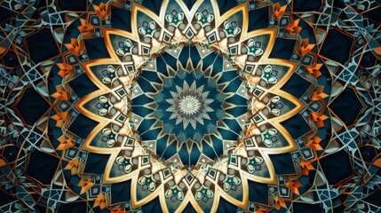 Intricate kaleidoscope of geometric patterns