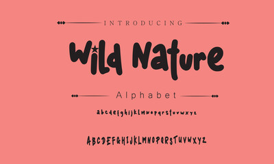 Wild Nature Signature Font Calligraphy Logotype Script Brush Font Type Font lettering handwritten