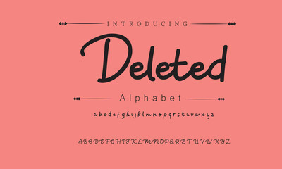 Deleted Signature Font Calligraphy Logotype Script Brush Font Type Font lettering handwritten