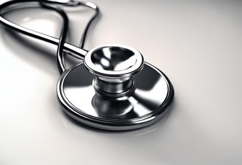 stethoscope on white background Detail image