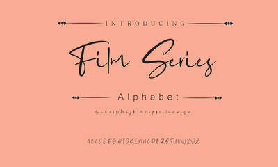 Film Series Signature Font Calligraphy Logotype Script Brush Font Type Font lettering handwritten
