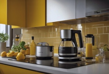 technics yellow appliances store E-commerce Set appartments online background household internet kitchen new Set delivering appliance - Powered by Adobe