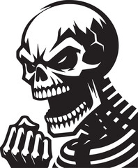  evil skull isolated on white background