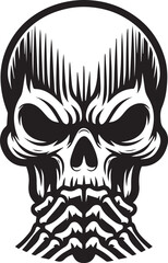  evil skull isolated on white background