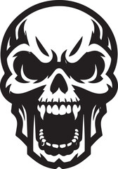  evil skull isolated on white background