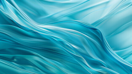 Turquoise Blue Wave-Like Smooth Fluid Background