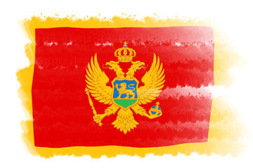 national flag of montenegro design template transparent, montenegro flag brush stroke flag png transparent
