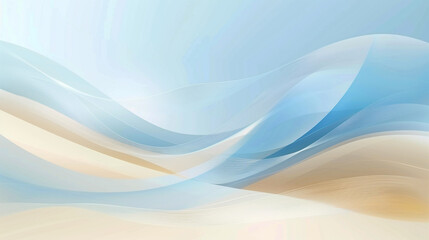 Obraz premium Abstract Vector Design in Sky Blue with Soft Beige.