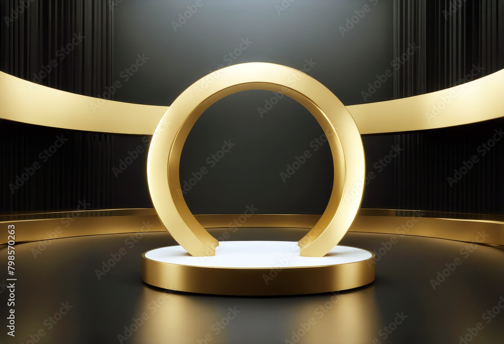 Poster 'platform stage showcase space copy pedestal modern splay render vacant empty background elements 3d