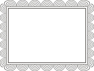 Hand Drawn Diploma Certificate Border Frame With Security Pattern PNG
