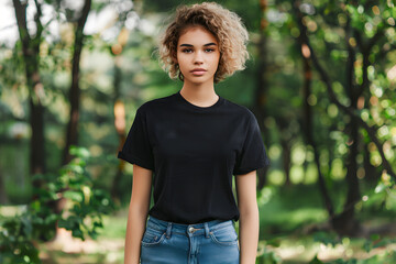 Fototapeta premium High-Quality T-Shirt Mockup for Women's Apparel