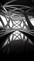 Capture the contrast between delicate neural patterns and sleek, metallic lines in a futuristic device Focus on intricate details in black and white photography