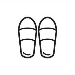 slippers vector icon line template