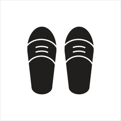 slippers vector icon line template