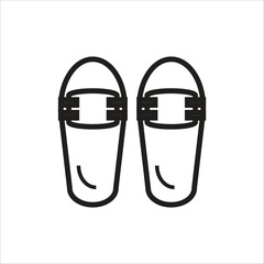 slippers vector icon line template