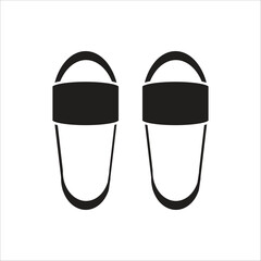 slippers vector icon line template