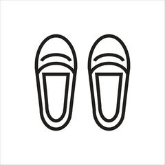 slippers vector icon line template