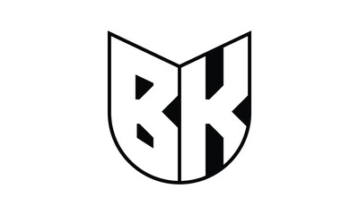 BK initial letter bat icon gaming logo design vector template. batman logo, sports logo, monogram, polygon, war game, symbol, playing logo, abstract, fighting, typography, icon, minimal, wings, battle