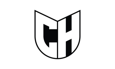 CH initial letter bat icon gaming logo design vector template. batman logo, sports logo, monogram, polygon, war game, symbol, playing logo, abstract, fighting, typography, icon, minimal, wings, battle