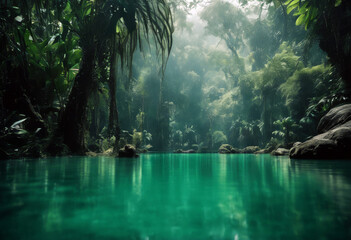 green thailand lagoon water jungle
