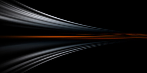 High speed movement design. Hi-tech. Abstract orange and black technology background