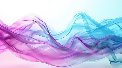 Fototapeta premium Dynamic abstract waves in iridescent shades of turquoise and magenta