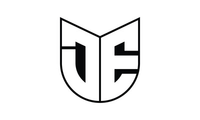 DE initial letter bat icon gaming logo design vector template. batman logo, sports logo, monogram, polygon, war game, symbol, playing logo, abstract, fighting, typography, icon, minimal, wings, battle