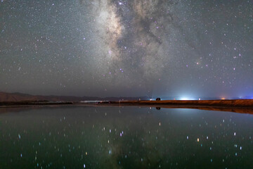 亚洲中国青海省海西蒙古族自治区翡翠湖星空