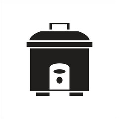 rice cooker vector icon line template