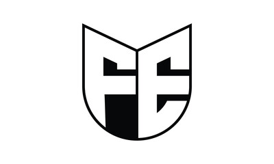 FE initial letter bat icon gaming logo design vector template. batman logo, sports logo, monogram, polygon, war game, symbol, playing logo, abstract, fighting, typography, icon, minimal, wings, battle