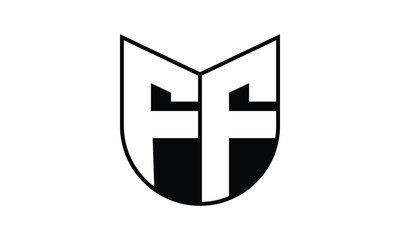 FF initial letter bat icon gaming logo design vector template. batman logo, sports logo, monogram, polygon, war game, symbol, playing logo, abstract, fighting, typography, icon, minimal, wings, battle