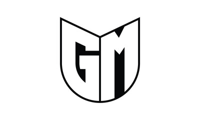 GM initial letter bat icon gaming logo design vector template. batman logo, sports logo, monogram, polygon, war game, symbol, playing logo, abstract, fighting, typography, icon, minimal, wings, battle