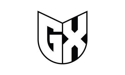 GX initial letter bat icon gaming logo design vector template. batman logo, sports logo, monogram, polygon, war game, symbol, playing logo, abstract, fighting, typography, icon, minimal, wings, battle