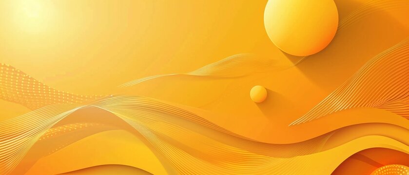 abstract background vector illustration yellow gradient background with line and circle shape