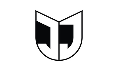 JJ initial letter bat icon gaming logo design vector template. batman logo, sports logo, monogram, polygon, war game, symbol, playing logo, abstract, fighting, typography, icon, minimal, wings, battle