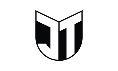 JT initial letter bat icon gaming logo design vector template. batman logo, sports logo, monogram, polygon, war game, symbol, playing logo, abstract, fighting, typography, icon, minimal, wings, battle