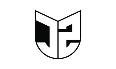 JZ initial letter bat icon gaming logo design vector template. batman logo, sports logo, monogram, polygon, war game, symbol, playing logo, abstract, fighting, typography, icon, minimal, wings, battle